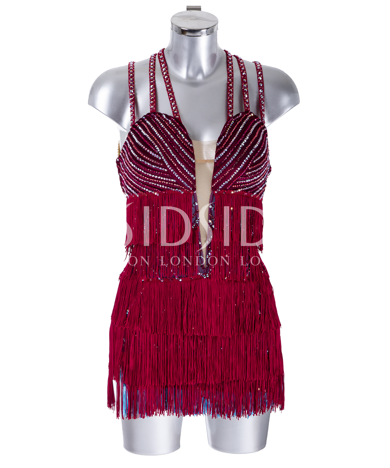 Buy 425763 Burgundy and Barbados Latin Dress