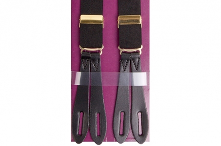 4720 1 inch - 25mm Button braces with leather end